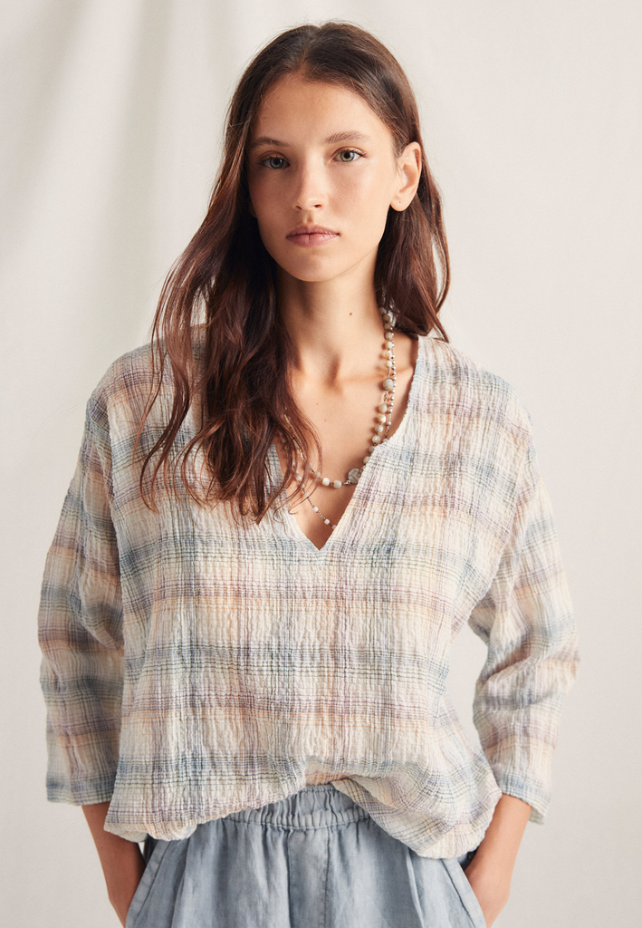 [1C6778GLAM2636/XSUN] BLUSA M/L CUADROS (XS/36)