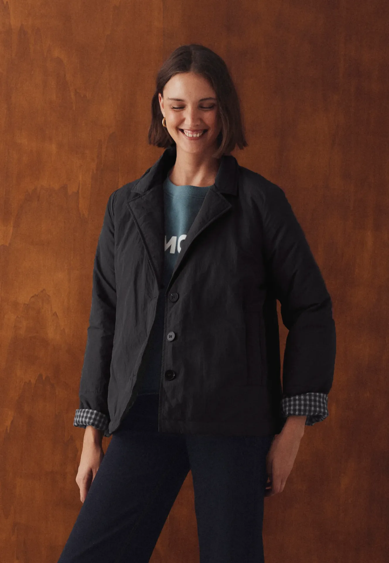 [1E6415STELLA26W36/XSNE] CHAQUETA CORTA NYLON (XS/36, NEGRO)
