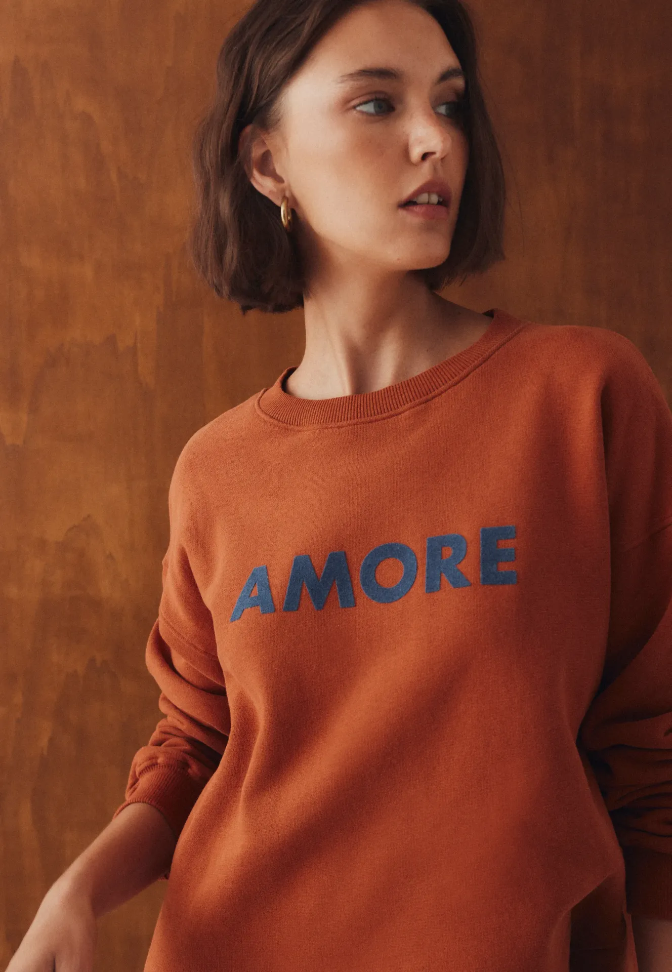 [1J6927AMORE26W36/XSOR] SUDADERA AMORE (XS/36, NARANJA)
