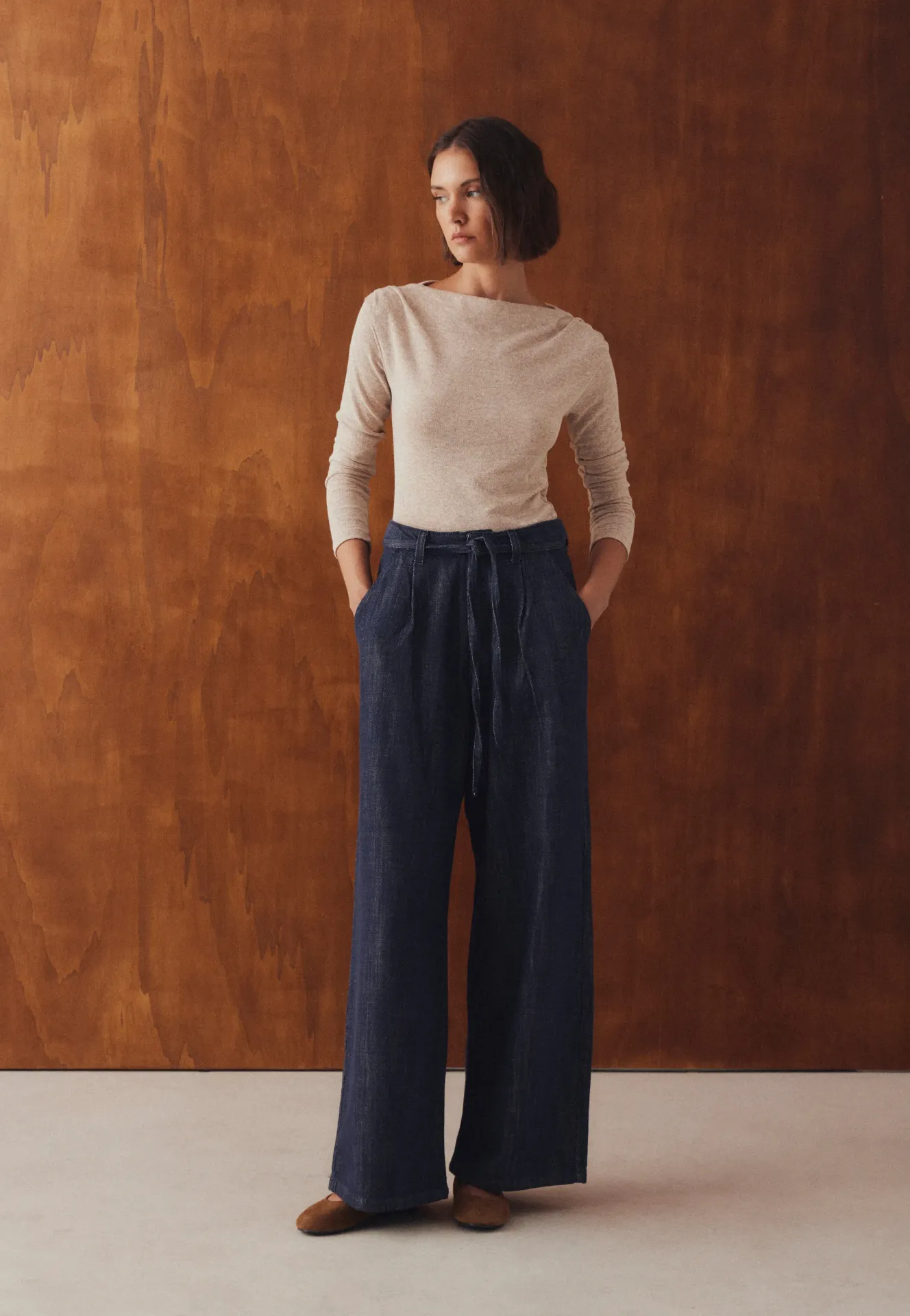 [1P6893LUNARA26W36/XSAZ] PANTALÓN PINZAS (XS/36)